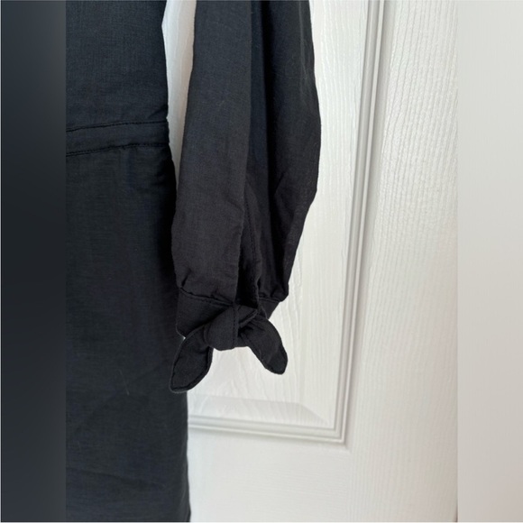 NWT New Abercrombie & Fitch Linen Blend Button Up Long Sleeve Cinch Waist Dress - Picture 3 of 16